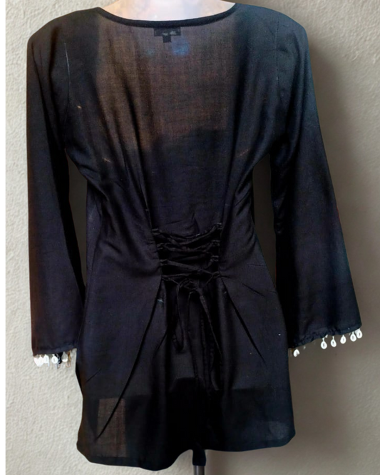 Bell Sleeve Corset Back Kurti