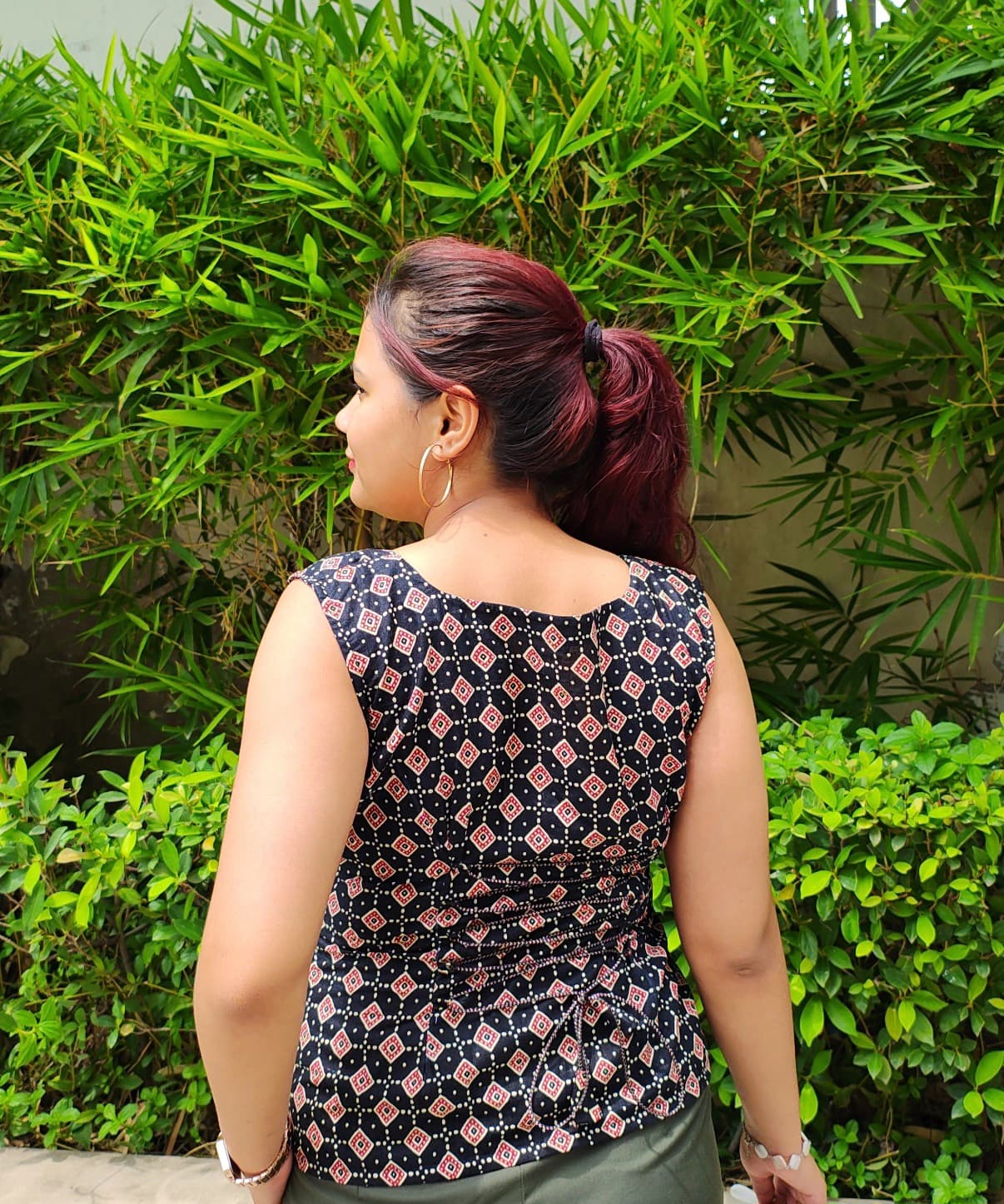 Square Neck Corset Back Top
