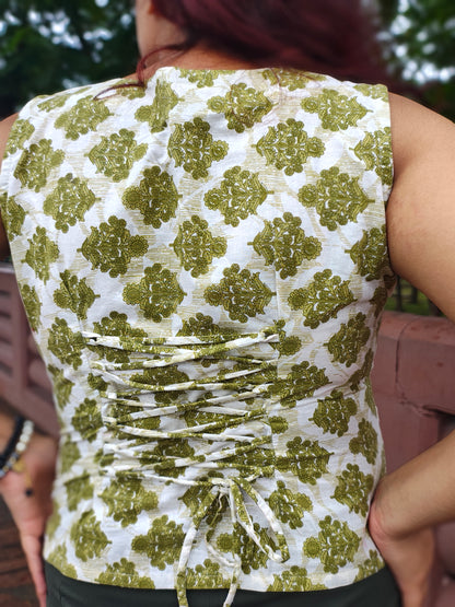 Queen Cut Corset Back Top